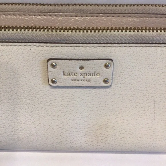 Kate Spade Anita Grove Street Leather Double Zipper Wallet Two Tone‎ - Picture 5 of 11